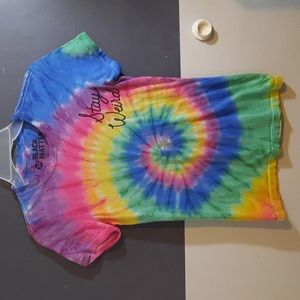 Stay Weird tie dye tshirt